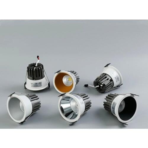 7W-15W Dimmable Circular Anti Glare COB LED Downlights LED Ceiling Spot Lights Warm Cold White Background Lamps Indoor Lighting