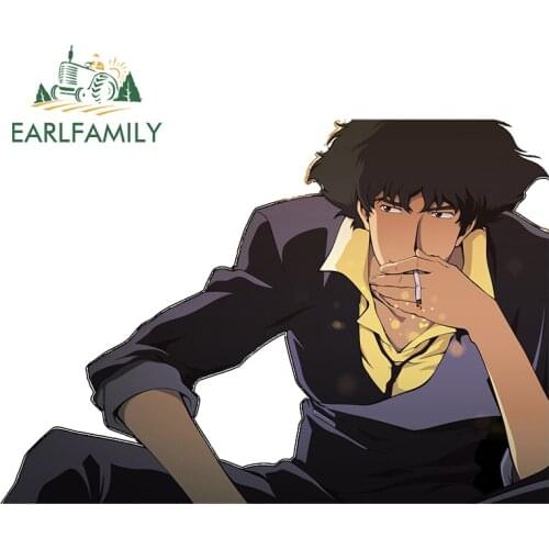EARLFAMILY 13cm x 9cm for Cowboy Bebop Car Stickers Creative Vinyl Car Wrap Personality Fine Waterproof Window Trunk Decal