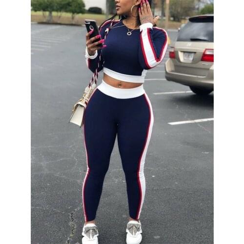 Women Sports Set Sexy Sleeve Crop Top Pants Outfit Workout Gym Fitness Athletic Workout Clothes Tracksuit Short Pullover