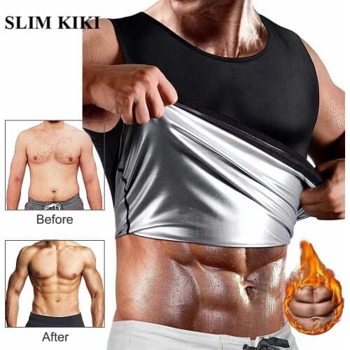 Fitness Corset Mens Heat Trapping Shirt Sweat Body Shaper Vest for Men Bodysuit Slimmer Saunasuits Shapewear Compression Top