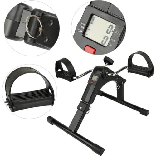 Mini Pedal Stepper Exercise Machine LCD Display Indoor Cycling Bike Stepper Home Leg Trainer Foot Exerciser Office Gym Machine