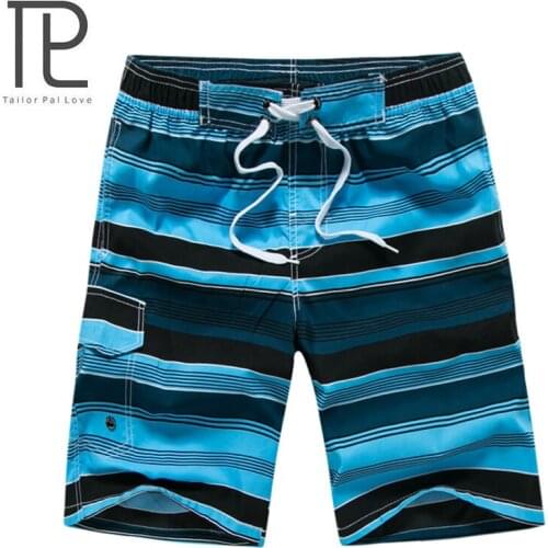 Tailor pal love men quick drying summer beach shorts lightweight stripe swimwear board shorts M-3XL JPYG183