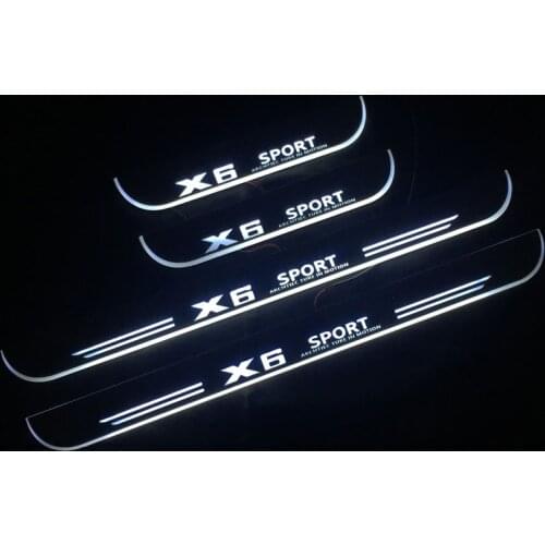 DNO Door Sill Scuff Plate Pedal Ligths BMW X6 E71 E72 F16 F68 2008 - 2019 2020 Threshold Led Bar Pathway Dynamic Welcome Lamp
