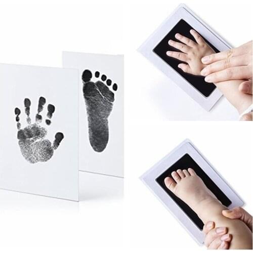 Newborn Baby Handprint Footprint Pad Stickers Safe Non-Toxic Clean Touch Ink Pad Memorial Stickers