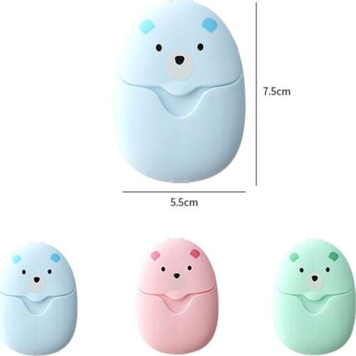 Portable Soap Paper Box Disposable Soap Paper Box Scented Slice Sheets Outdoor Product Mini Soap Paper Durable Clean Tools