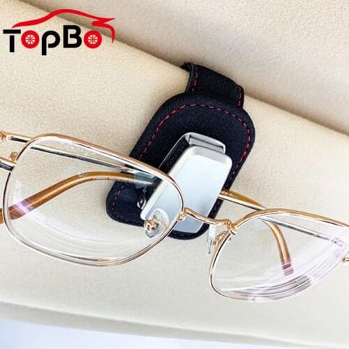 Portable Car Glasses Cases Ticket Storage Card Clamp Car Sun Visor Sunglasses Holder Auto Fastener Ticket Clip Glasses Holder