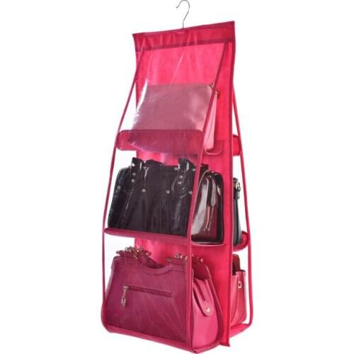 Bag dust bag thickened double-sided six-compartment hanging storage bag dustproof non-woven finishing bag storage bag