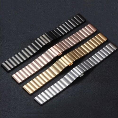 Neway 22mm Stainless Steel Watch Band Wrist Strap For Samsung Gear S3 Frontier Classic Wristband Bracelet Connector Adapter