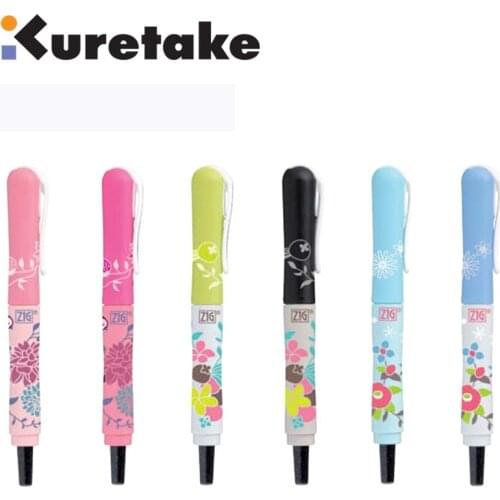 ZIG Kuretake Cocoiro Lettering Pens Brush Pen Limit Flower Paint Sign Pen Black Japan