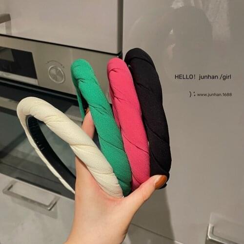 Increase skull top texture sponge female hair band Western style summer outing net red new retro hair band hair accessories