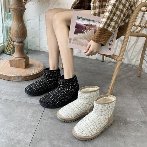 Women Boots Ankle Boots for Womens Platform Female Fur Boots Furry Snow Boots Winter Shoes Non-Slip Fashion Female Shoes U11-09