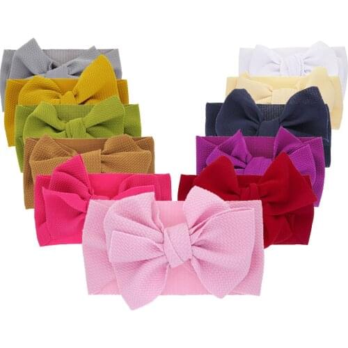 Newborn Headwrap for Baby Girl 0-24 Months Hair Bows Headband Children 1 Pcs Solid Color Hair Accessories Toddler Kids Hairbands