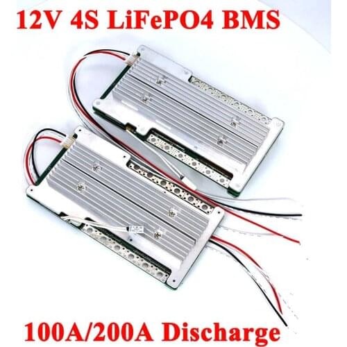 12V BMS 3.2V 4S LiFePO4 Lithium Battery pack 60A 100A 150A 200A for Energy Storage solar system PCB With Balance