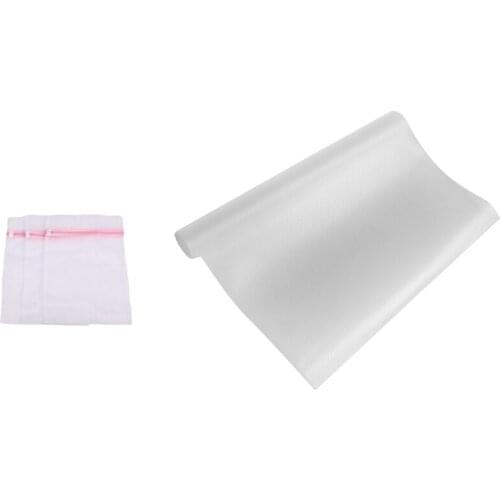 3Pcs Laundry Bags Mesh Bra Lingerie Wash Bag Small Size With Clear Drawer Liner Cupboard Mat Table Protector Non Slip