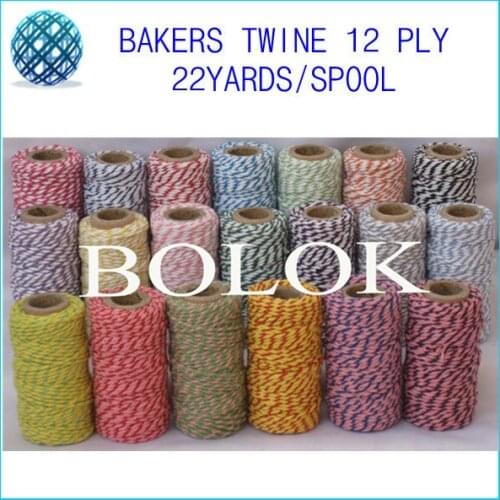 37 kind color Cotton Baker twine (22yard/spool)(60pcs/lot) twine spool, cotton twine by free shipping