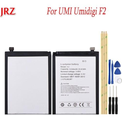 5150mAh For UMI Umidigi F2 Battery Batterij Mobile Phone High Quality Replacement Batteria Batterie For Umidigi F2 AUCC+Tools