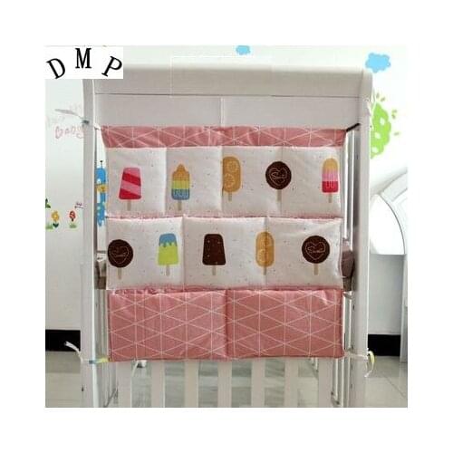 Promotion! Cartoon Baby Bed Accessories 62*52cm Mesh Fabric Hanging Laundry Storage Bag,Crib Bedding Set