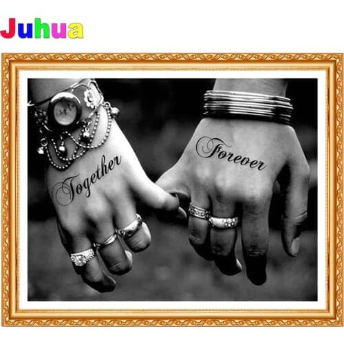 Nordic Lover hands DIY diamond painting full square/round drill mosaic couples diamond embroidery home decor drop shipping