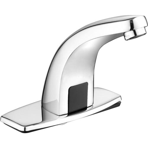 Bathroom Automatic Touch-Free Brass Sensor Faucet Water Saving Inductive Electric Tap Coldwater Touchless Battery Power