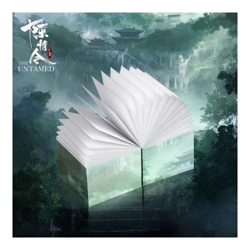 Anime Limit The Untamed Cartoon Paper Sticky Notes Notebook Lan Wangji Wei Wuxian School Supplies Bookmark Label Note Pad Toy