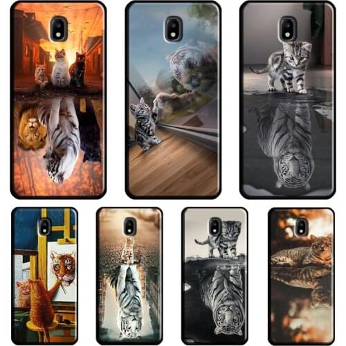 Animal Big Cat Kitten Tiger Cover For Samsung Galaxy A8 A6 A7 A9 2018 J8 J4 J6 Plus J1 A3 A5 2016 J3 J7 J5 2017 Case