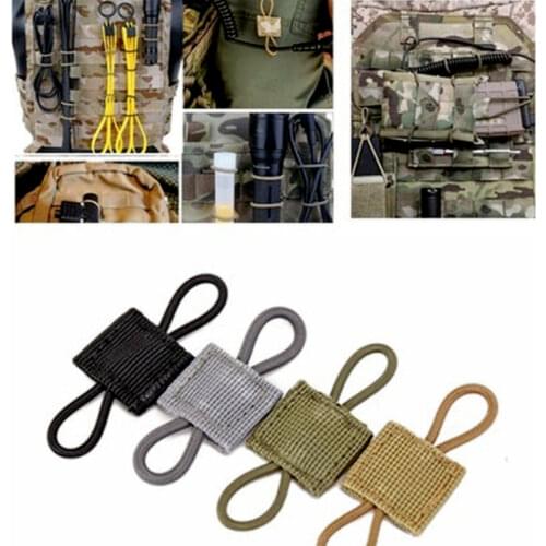 Tactical MOLLE Elastic Molle Ribbon Buckle Tactical Binding Retainer for Antenna Stick Pipe Elastic Rope Webbing Buckle