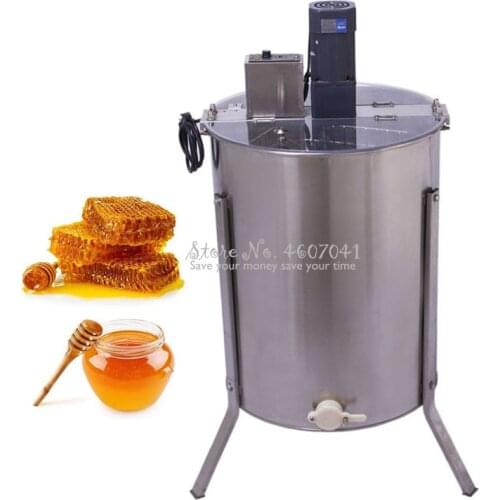 Electric Honey Extractor 4 Frame Bee Extractor Stainless Steel Honey Spinner with Stand Beekeeping Equipment
