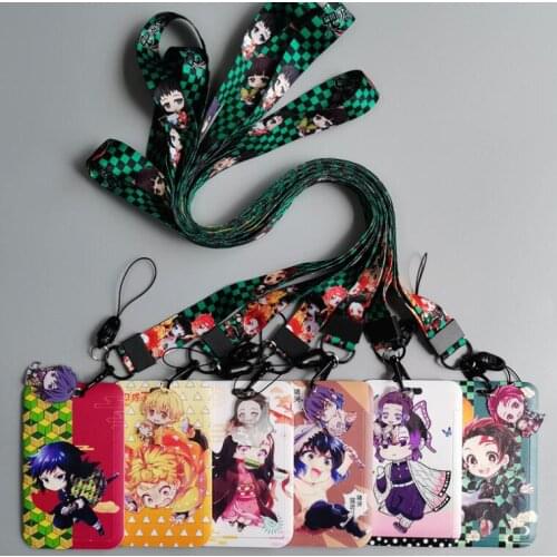 Hot Sale! 10 sets My Hero Academia Lanyard Neck Strap Card Bus ID Holders With Key Chain