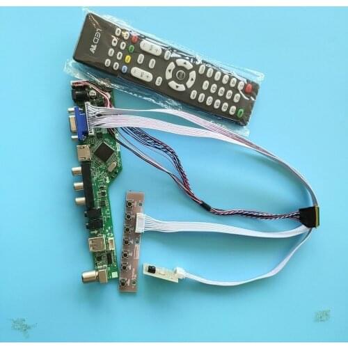 Kit for B156XW02 V6 40pin LVDS LCD LED 1366X768 Panel Screen USB HDMI-compatible TV AV 15.6" VGA remote Controller driver board