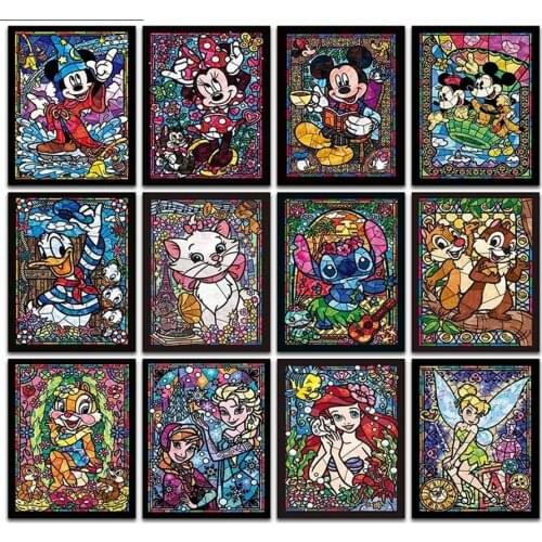 Disney 5D Diamond Painting Kit Set Cartoon Animal Cross Stitch Diamond Art Diamant Cartoons Animal Mosaic Gift