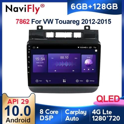 NaviFly 8core 6+128G Android10 For Volkswagen Touareg FL NF 2010 - 2018 Radio GPS Car Multimedia Player QLED DSP 4GLTE carplay