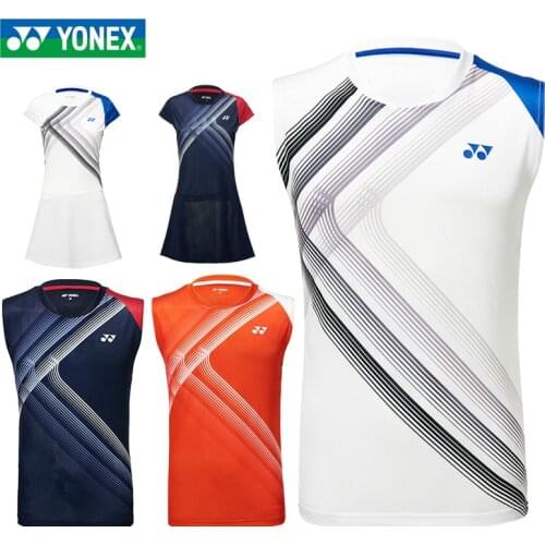 New Original Yonex YY Badminton uniform sleeveless 110560 men and women quick-drying breathable game yy sleeveless