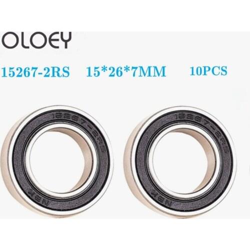 15267-2RS Bearing 15x26x7mm 10pcs Bicycle Bearing Shielded Deep Groove Ball Bearings Single Row 15267-2RS
