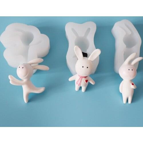 Rabbit Silicone Molds Soap Candle Molds Fondant Cake Decoration Tools Chocolate Candy Molds Chocolate Mold Cake Tools