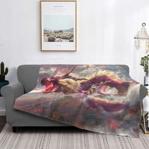 Pin On Majestic Dragons Blankets Coral Fleece Summer Animal Legend Chinese Soft Throw Blankets for Bedding Bedroom Rug Piece