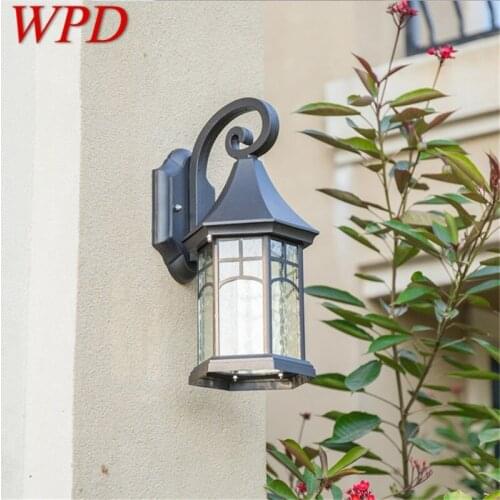 WPD Outdoor Retro Wall Lamp Fixture Classical LED Light Waterproof Sconces For Home Porch Villa