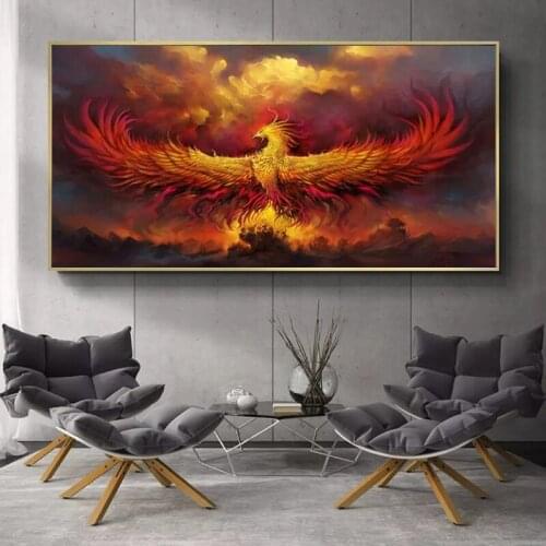 Phenix Canvas Art Posters and Print Scandinavian Abstract Animals Canvas Paintings on The Wall Cuadros for Home Decor Pictures