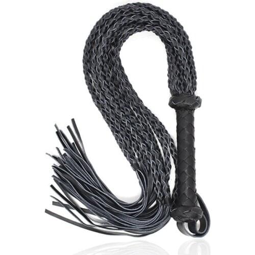 Adult Games Sex Accessories Paddle Bdsm Spanking Leather Slave Sex Whip Long Submissive Bondage Flogger Erotic Games for Couples