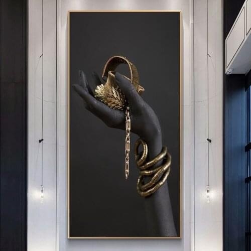 Womens Black Hand With Bangles Canvas Paintings Wall Artwork Posters Prints African Art Wall Pictures Cuadros Home Wall Decor