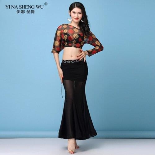 Hot Sale New Womens belly dance set costume 2pcs Off-shoulder Top Skirt belly dancing clothes sexy fashion girl bellydance New