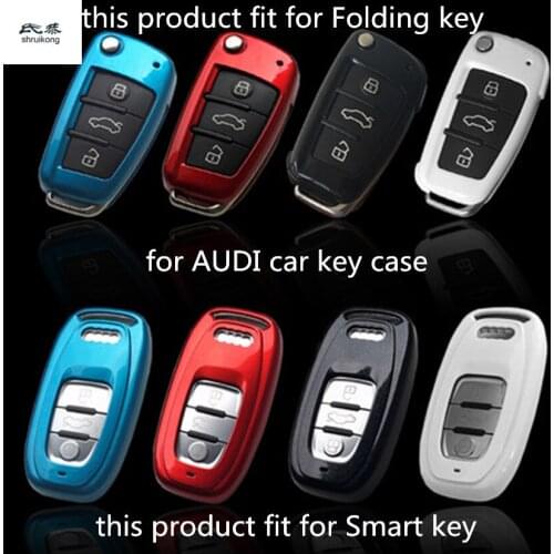 High quality 1set MirageBlack Piano paint ABS car key case car key bag For AUDI A2 A3 A4 A6 A6L A8 TT Q3