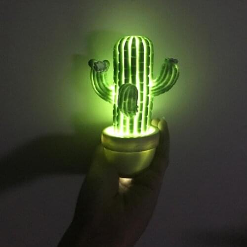 1 Pcs Fashion Creative LED Plant Cactus Style Night Light Lamp Bedroom Home Decor Gift Photograph Props