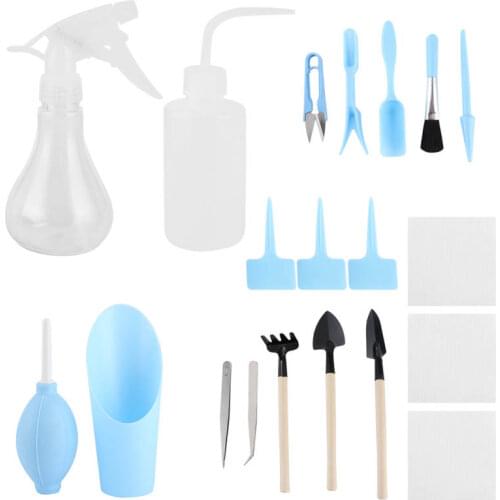 19Pcs/Set Succulent Plants Tool Transplanting Gardening Tools for Bonsai Indoors Small Plants