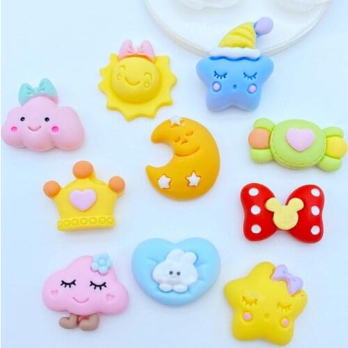 20Pcs New Mini Cute Cartoon Series Flat Back Resin Cabochons Scrapbooking DIY Jewelry Craft Decoration Accessorie K37