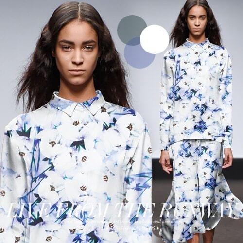 Free shipping! Stretch satin true color digital inkjet fabrics at wholesale high-grade silk clothing cloth