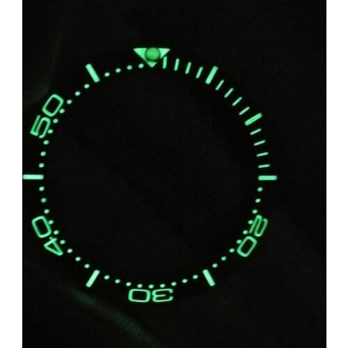 38mm Black Watch Bezel Ring Insert Super Luminous Fit for 40mm Automatic Mens Watch