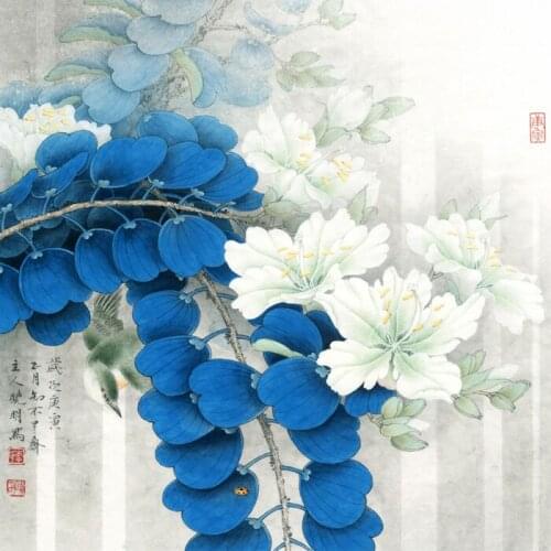 Chinese redbud flower scenery set oil painting canvas printings printed on canvas home wall art decoration picture