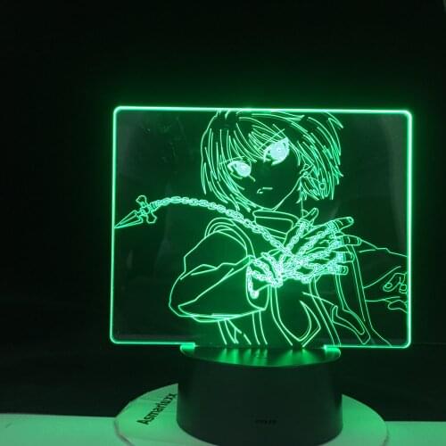 Kurapika Figure Hunter X Hunter Anime light 3d Colors Remote Control 7 Colors Change Led Night Light Home Decor Gift Dropship