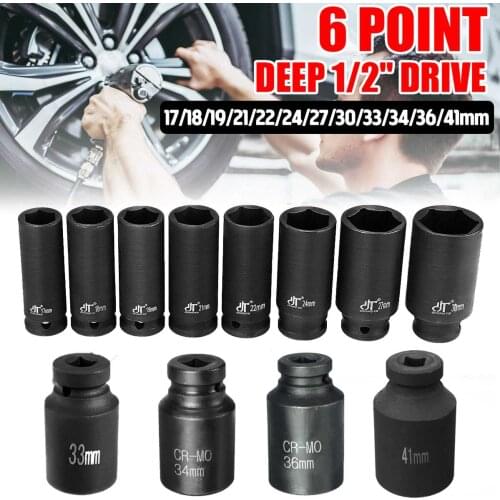 Deep Impact Socket 1/2" Drive 6 point Bi-Hex Hub Nut Flywheel 17mm 18mm 19mm 21mm 22mm 24mm 27mm 30mm 33mm 34mm 36mm 41mm