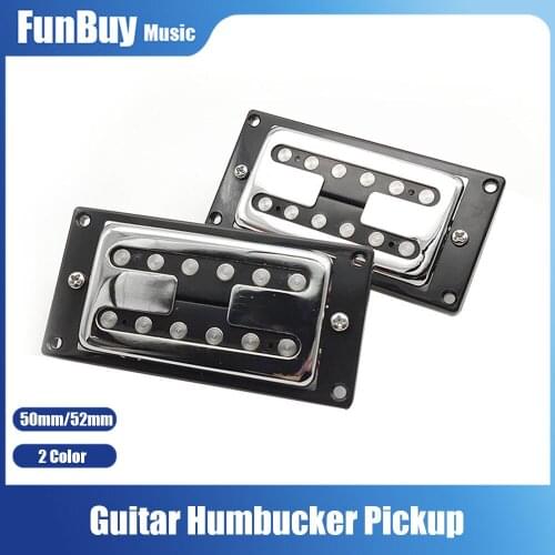 H Type 6 String Humbucker Electric Guitar Pickup Chrome Neck Bridge Pickup with Ring for LP Style Electric Guitarra
